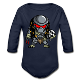 Character #88 Organic Long Sleeve Baby Bodysuit - dark navy