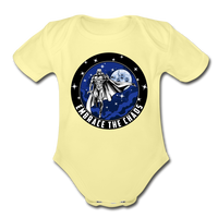 Character #89 Organic Short Sleeve Baby Bodysuit - washed yellow
