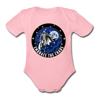 Character #89 Organic Short Sleeve Baby Bodysuit - light pink