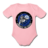Character #89 Organic Short Sleeve Baby Bodysuit - light pink