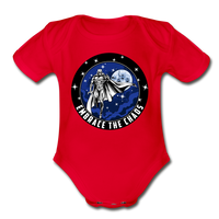 Character #89 Organic Short Sleeve Baby Bodysuit - red