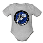 Character #89 Organic Short Sleeve Baby Bodysuit - heather grey