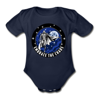 Character #89 Organic Short Sleeve Baby Bodysuit - dark navy