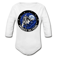 Character #89 Organic Long Sleeve Baby Bodysuit - white
