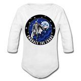 Character #89 Organic Long Sleeve Baby Bodysuit - white