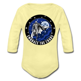 Character #89 Organic Long Sleeve Baby Bodysuit - washed yellow