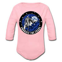 Character #89 Organic Long Sleeve Baby Bodysuit - light pink