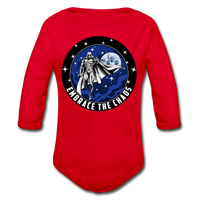 Character #89 Organic Long Sleeve Baby Bodysuit - red