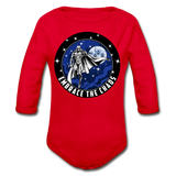 Character #89 Organic Long Sleeve Baby Bodysuit - red