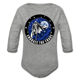 Character #89 Organic Long Sleeve Baby Bodysuit - heather grey