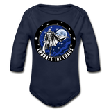 Character #89 Organic Long Sleeve Baby Bodysuit - dark navy