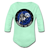 Character #89 Organic Long Sleeve Baby Bodysuit - light mint