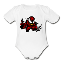 Character #90 Organic Short Sleeve Baby Bodysuit - white