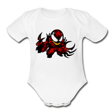 Character #90 Organic Short Sleeve Baby Bodysuit - white