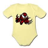 Character #90 Organic Short Sleeve Baby Bodysuit - washed yellow