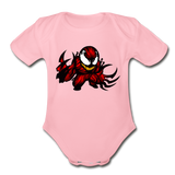 Character #90 Organic Short Sleeve Baby Bodysuit - light pink