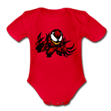 Character #90 Organic Short Sleeve Baby Bodysuit - red
