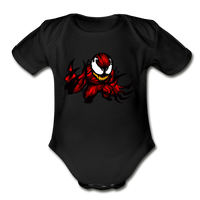 Character #90 Organic Short Sleeve Baby Bodysuit - black
