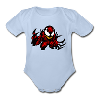 Character #90 Organic Short Sleeve Baby Bodysuit - sky
