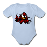Character #90 Organic Short Sleeve Baby Bodysuit - sky