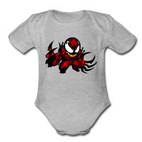 Character #90 Organic Short Sleeve Baby Bodysuit - heather grey