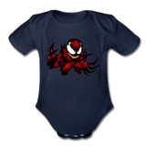 Character #90 Organic Short Sleeve Baby Bodysuit - dark navy