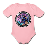 Character #91 Organic Short Sleeve Baby Bodysuit - light pink