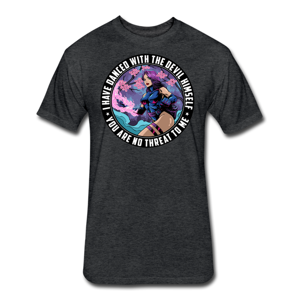 Character #91 Fitted Cotton/Poly T-Shirt by Next Level - heather black