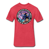 Character #91 Fitted Cotton/Poly T-Shirt by Next Level - heather red