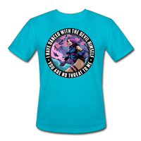 Character #91 Men’s Moisture Wicking Performance T-Shirt - turquoise