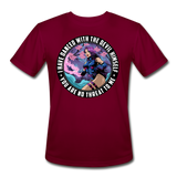 Character #91 Men’s Moisture Wicking Performance T-Shirt - burgundy