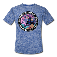 Character #91 Men’s Moisture Wicking Performance T-Shirt - heather blue