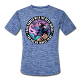 Character #91 Men’s Moisture Wicking Performance T-Shirt - heather blue