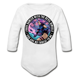 Character #91 Organic Long Sleeve Baby Bodysuit - white