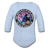 Character #91 Organic Long Sleeve Baby Bodysuit - sky
