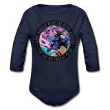 Character #91 Organic Long Sleeve Baby Bodysuit - dark navy
