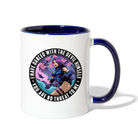 Character #91 Contrast Coffee Mug - white/cobalt blue