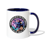 Character #91 Contrast Coffee Mug - white/cobalt blue