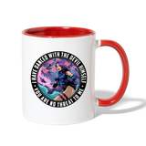 Character #91 Contrast Coffee Mug - white/red