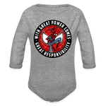 Character #92 Organic Long Sleeve Baby Bodysuit - heather grey