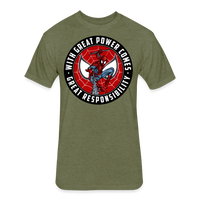 Character #92 Fitted Cotton/Poly T-Shirt by Next Level - heather military green
