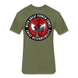 Character #92 Fitted Cotton/Poly T-Shirt by Next Level - heather military green