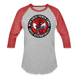 Character #92 Baseball T-Shirt - heather gray/red