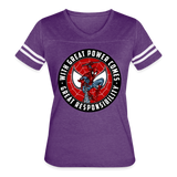 Character #92 Women’s Vintage Sport T-Shirt - vintage purple/white