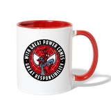 Character #92 Contrast Coffee Mug - white/red