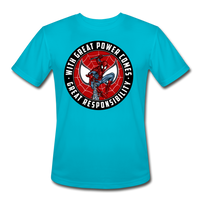 Character #92 Men’s Moisture Wicking Performance T-Shirt - turquoise