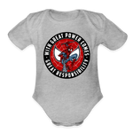 Character #92 Organic Short Sleeve Baby Bodysuit - heather grey