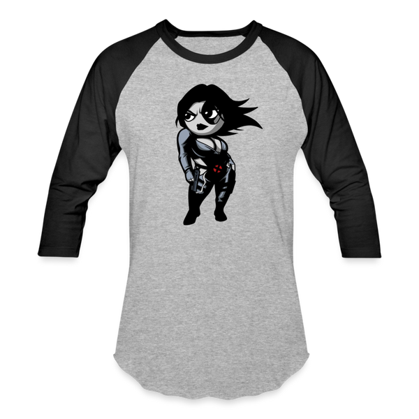 Character #93 Baseball T-Shirt - heather gray/black