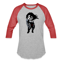 Character #93 Baseball T-Shirt - heather gray/red