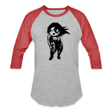 Character #93 Baseball T-Shirt - heather gray/red